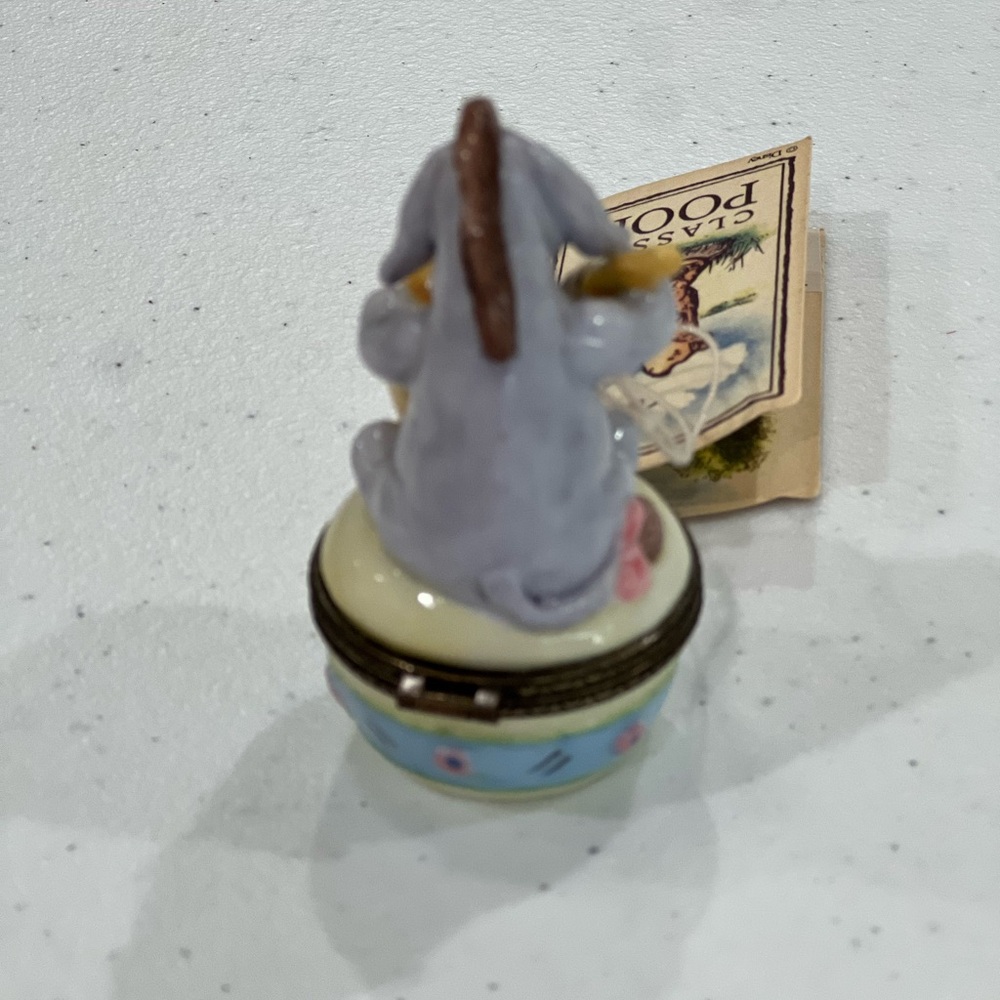 Ceramic Trinket Box - Gray and Yellow - Picture 2 of 3